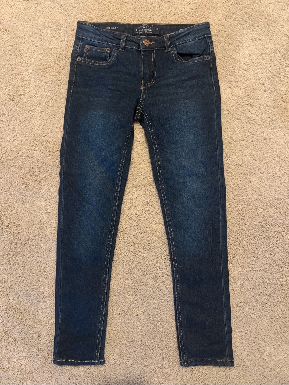 Lucky Brand Girl’s Dark Indigo Skinny Jeans